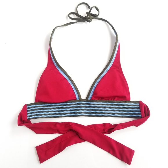 Lucky Brand Other - Lucky Brand Red Boho Swim Bikini Top Banded Small